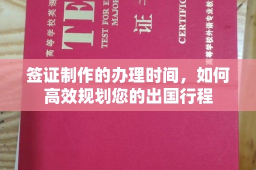 宜春签证制作的办理时间，如何高效规划您的出国行程